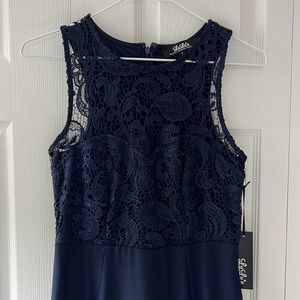 NWT Lulus Navy Blue Long Dress - Size Small